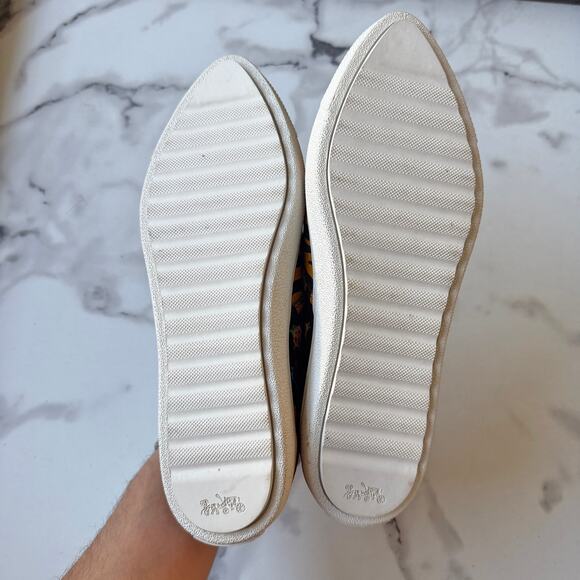 Coach C103 Tiger Floral Leather Slip On Sneakers Size 6 - Picture 8 of 8